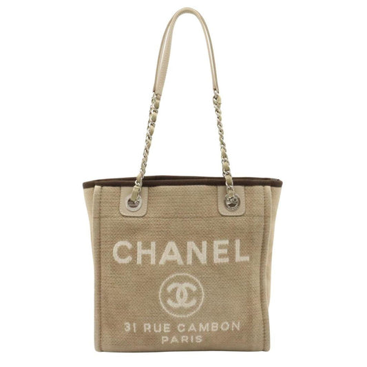 Chanel Deauville  Canvas Tote Bag (Pre-Owned)