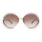 Round-Frame Metal Sunglasses