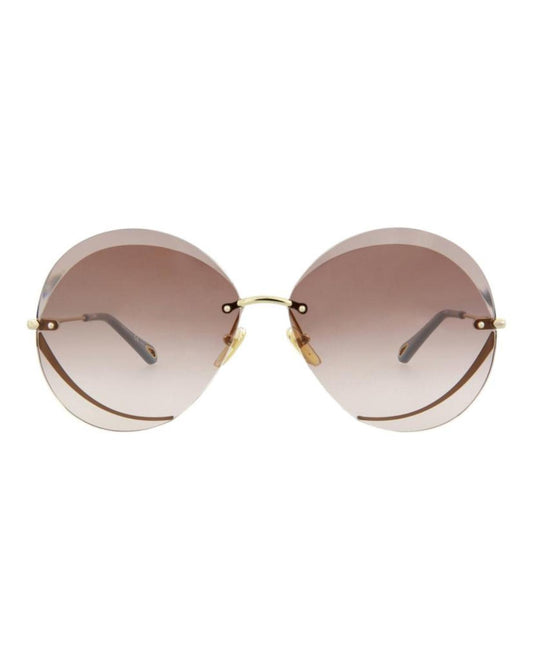 Round-Frame Metal Sunglasses