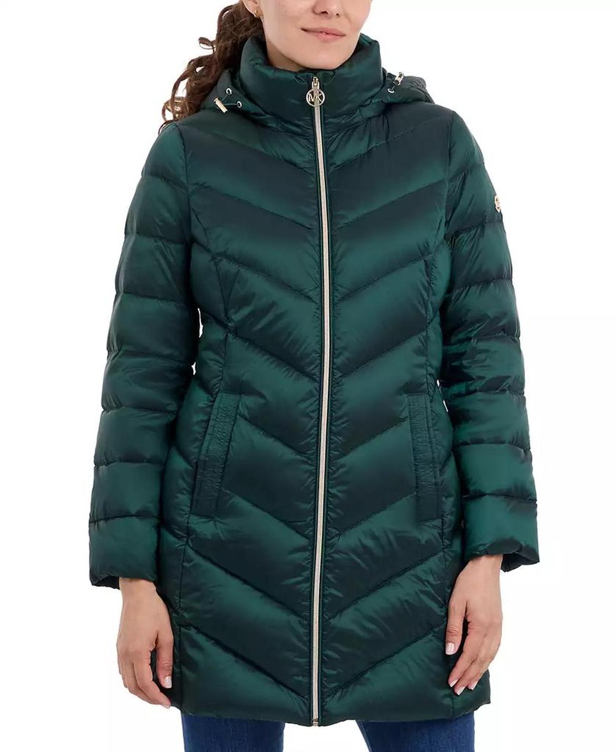 Petite Hooded Packable Down Puffer Coat, Created for Macy's