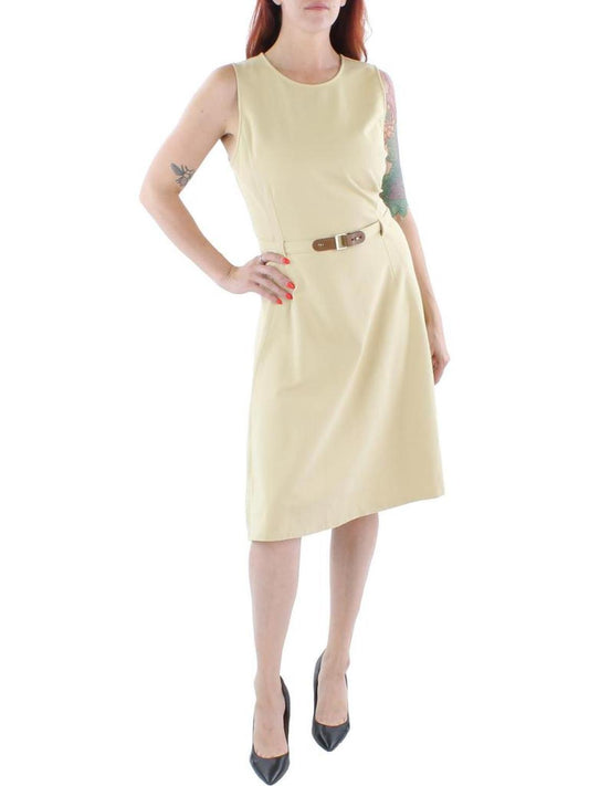 Womens Ponte Sleeveless Shift Dress