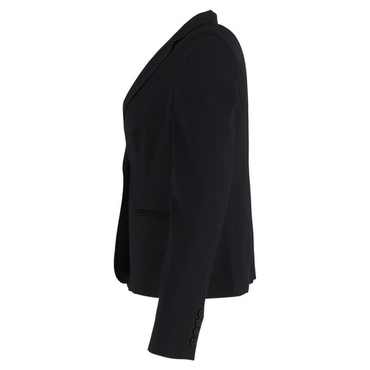 Max Mara Single-Breasted Blazer in Black Wool