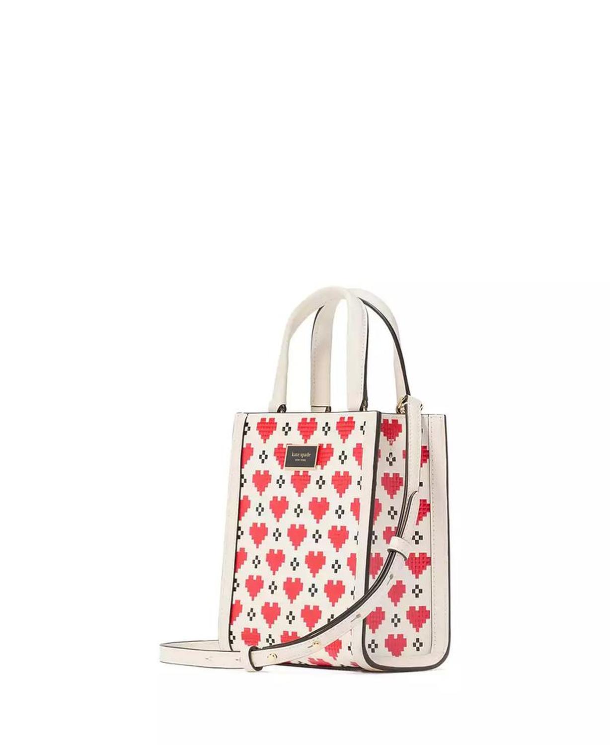 Manhattan Pixel Hearts Mini Tote Bag