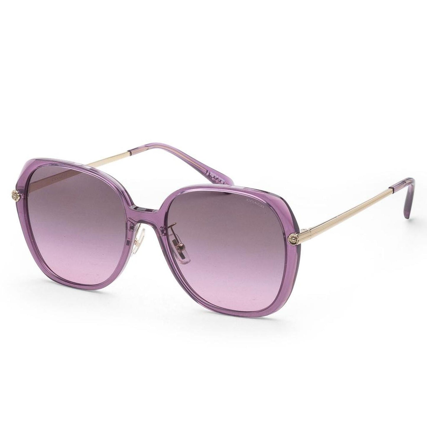 Coach Women's 59mm Transparent Purple Sunglasses HC8403D-582590-59