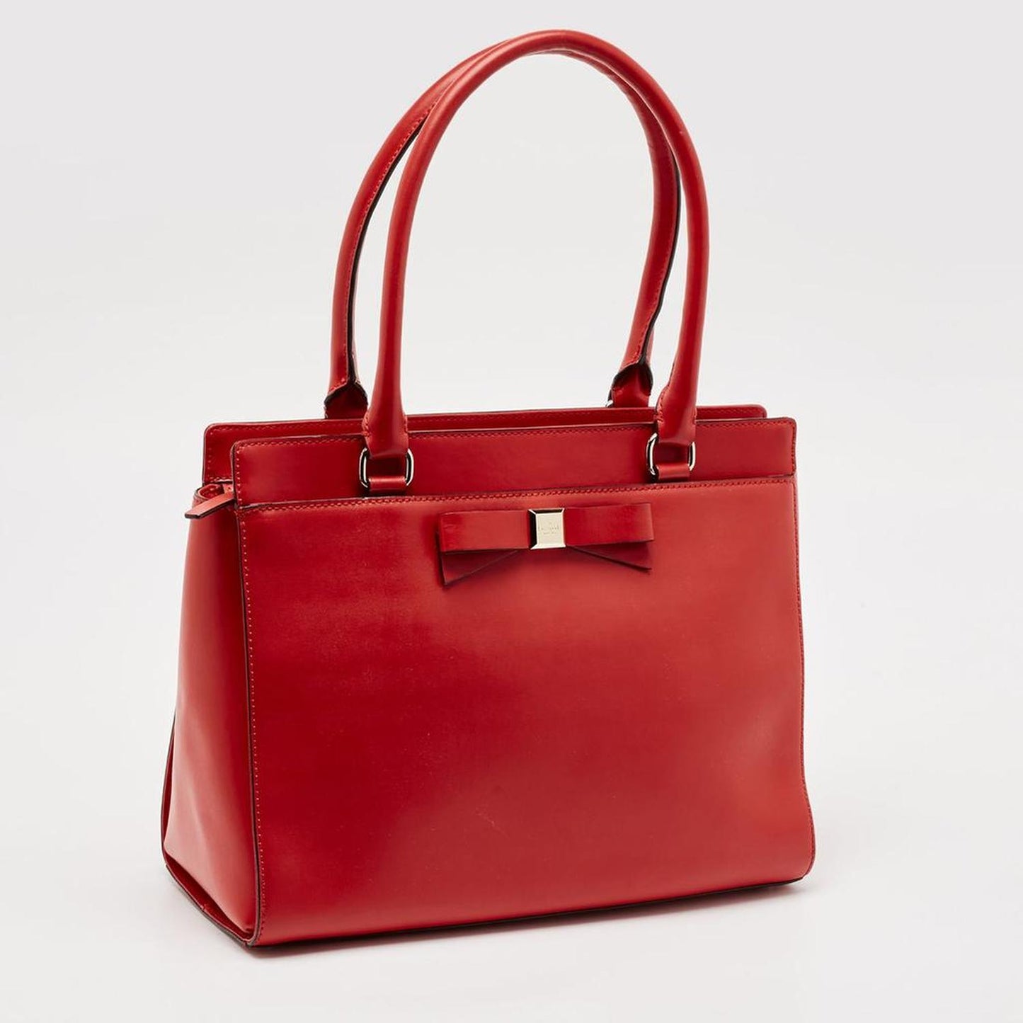 Red Leather Beacon Court Jeanne Tote