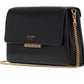 Grace Embellished Lock Leather Clutch