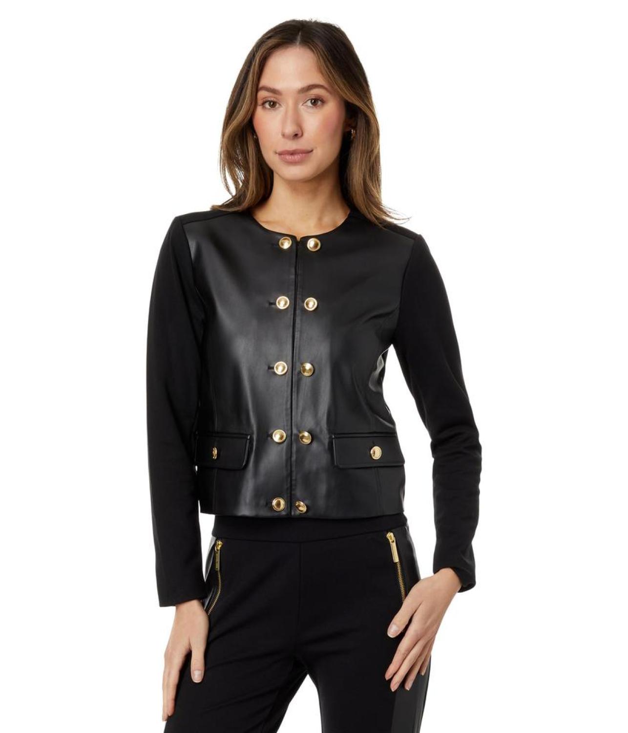 Petite Button Ponte Jacket