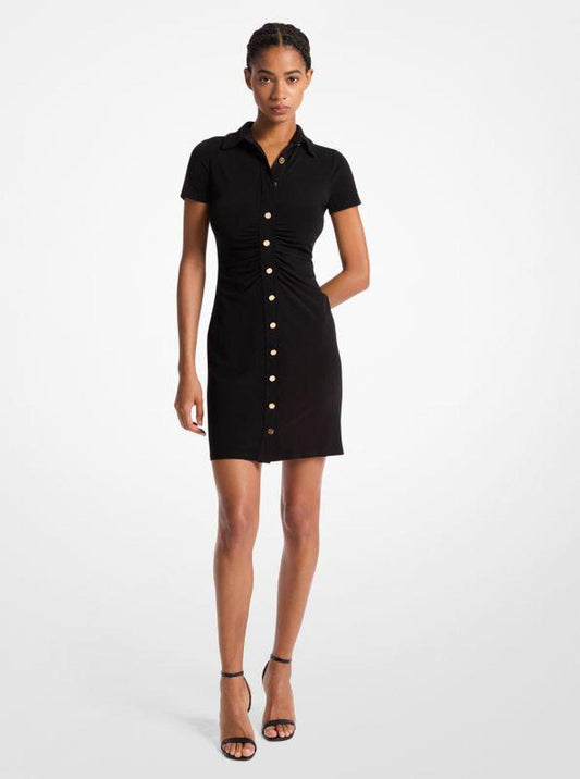 Ruched Matte Jersey Dress