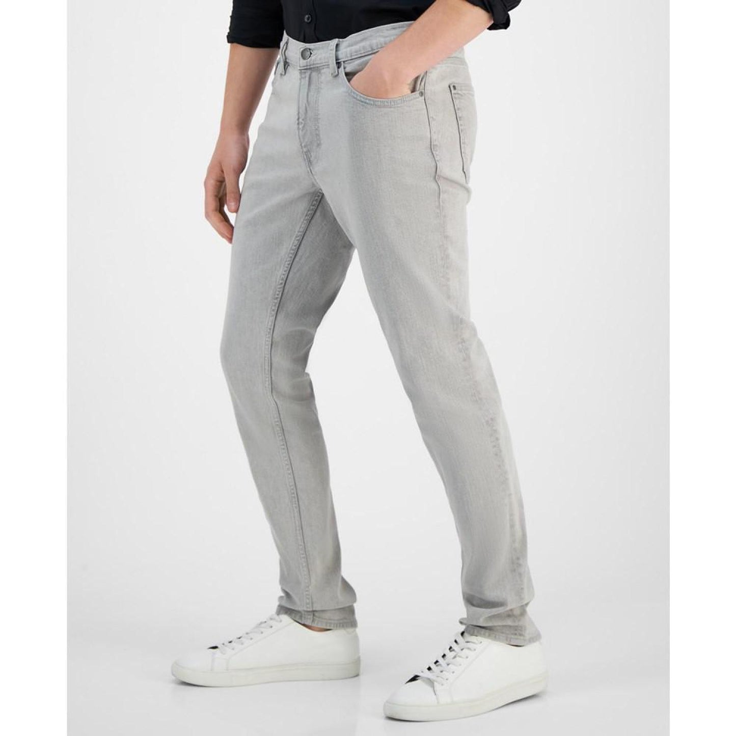 Men's Slim-Fit Grey Wash Jeans