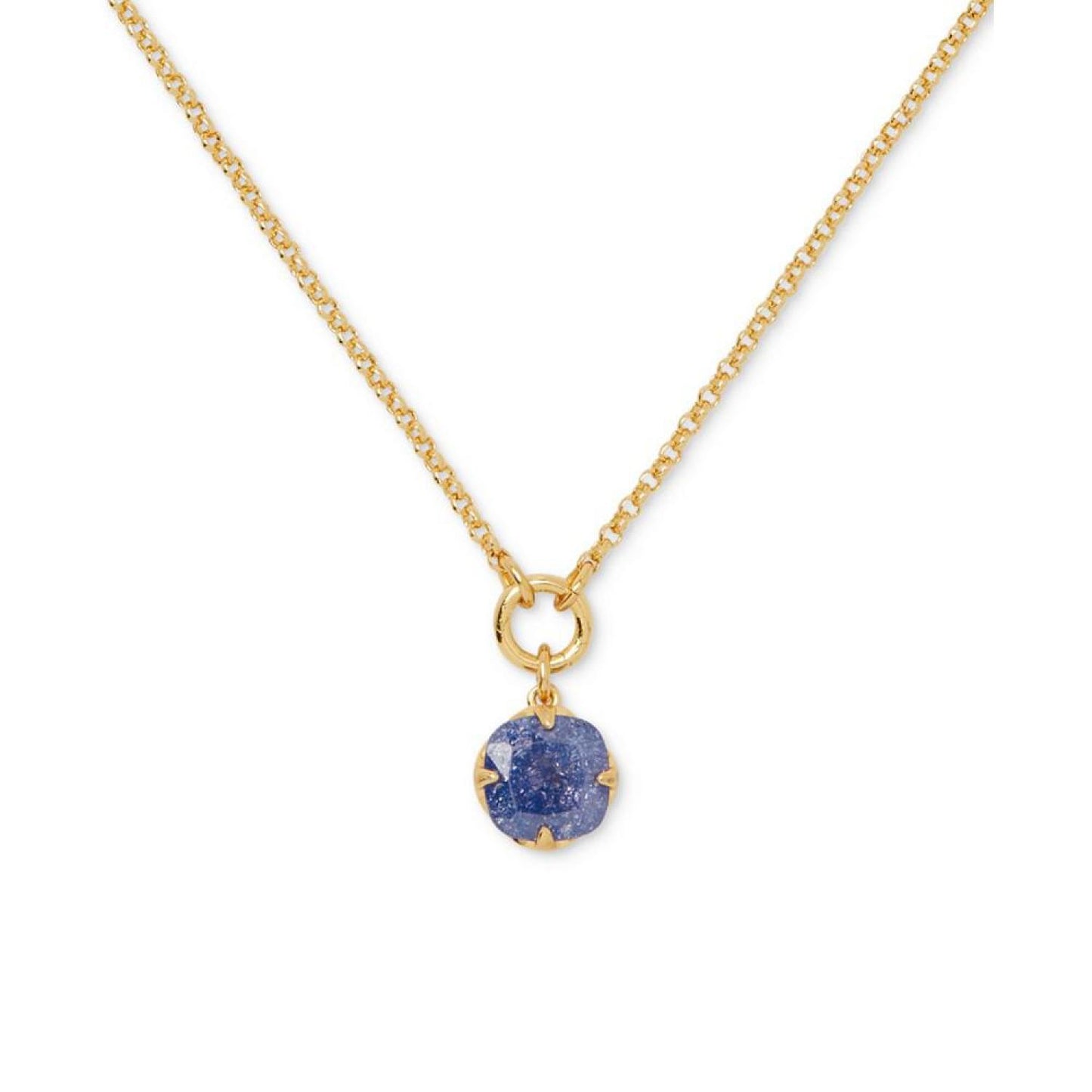 Gold-Tone Pop of Joy Spade Flower Pendant Necklace, 16" + 3" extender