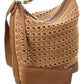 Max Mara Jean Woven & Leather Shoulder Bag