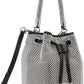 Silver & Black 'The Rhinestone Mini Bucket' Bag