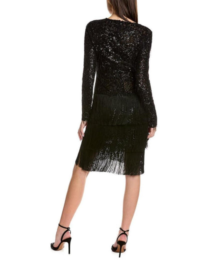 Michael Kors Collection Chain Fringe Shift Dress