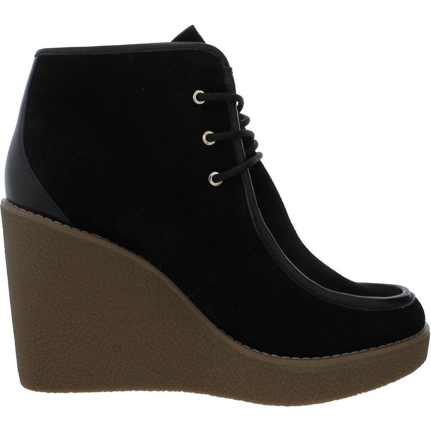 Rye Womens Suede Lace-Up Wedge Boots