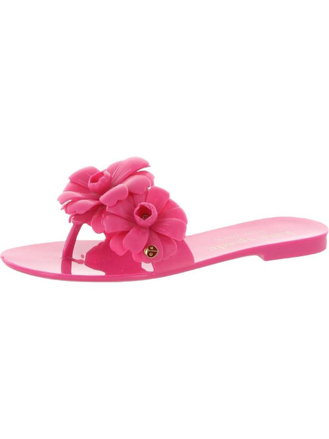 Jaylee Womens Jelly Flat Slide Sandals