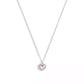 Faux Stone Halo Heart Pendant Necklace