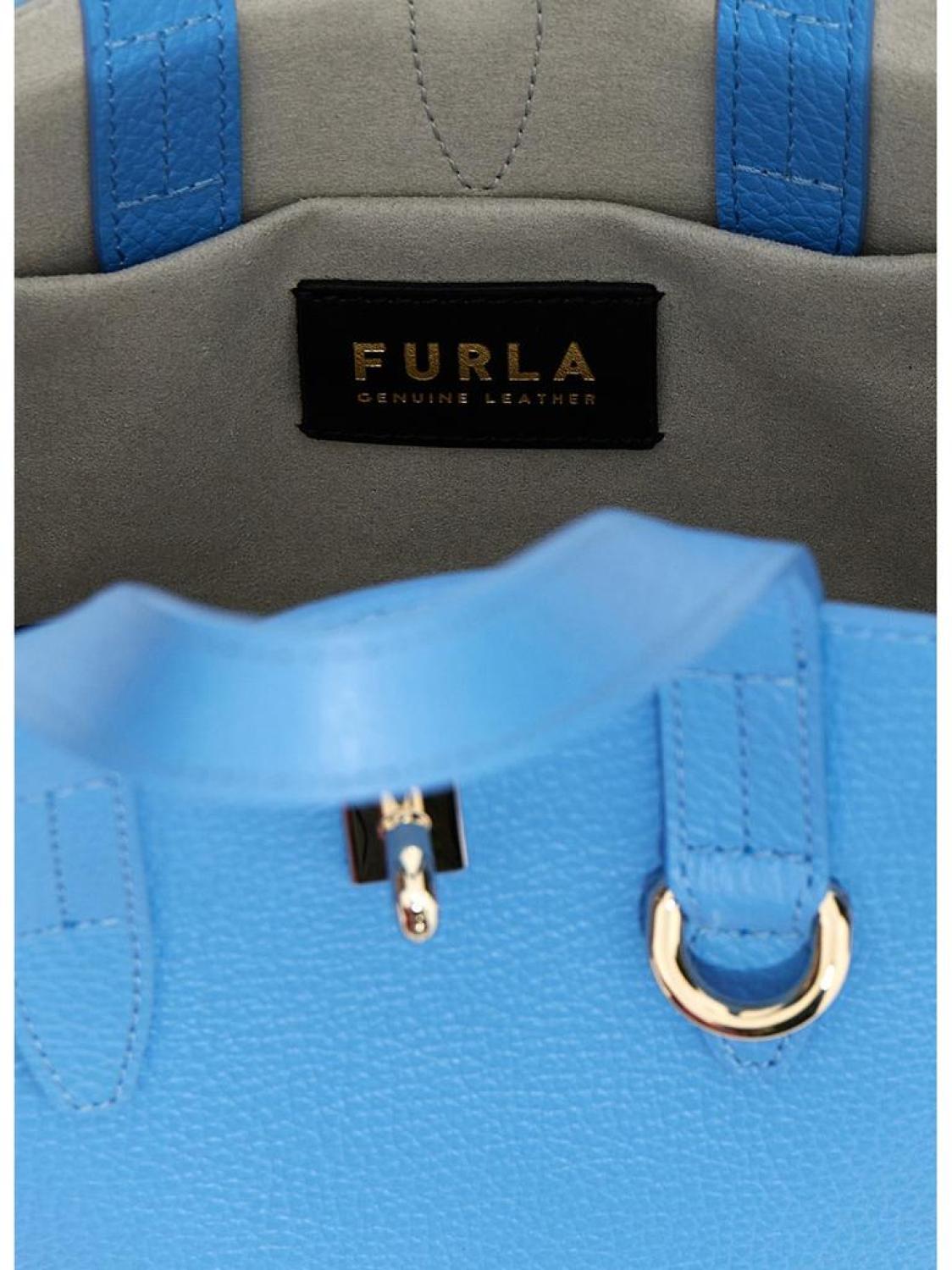 Furla Net Logo Printed Mini Tote Bag