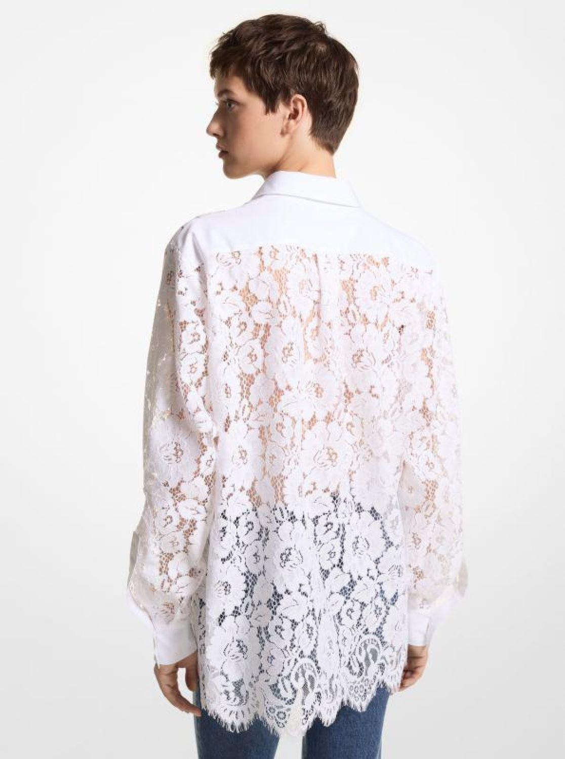 Floral Lace Oversized Shirt