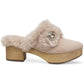 Uma Womens Suede Faux Fur Clogs