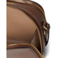 Devin Saffiano Leather Double Zip Dome Crossbody