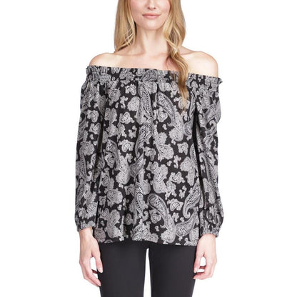 Womens Ruffled Off The Shoulder Blouse