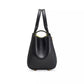 Turn-Lock Leather Crossbody Tote Bag