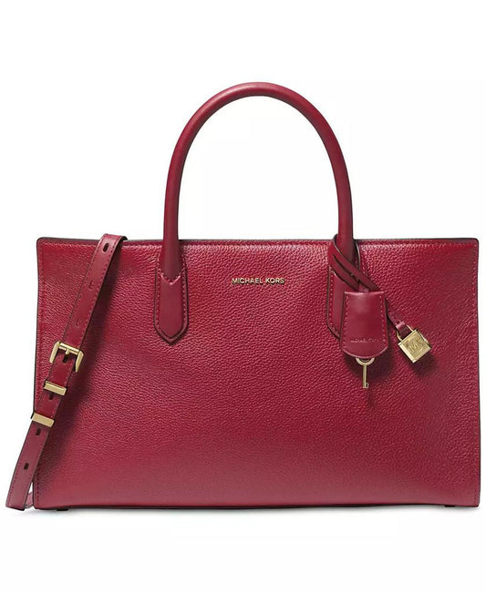 MICHAEL Scarlett Medium East West Leather Satchel