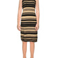 Womens Striped Knee Length Midi Dress