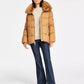 Women's Faux-Fur-Collar Hooded Puffer Coat, Created for Macy's