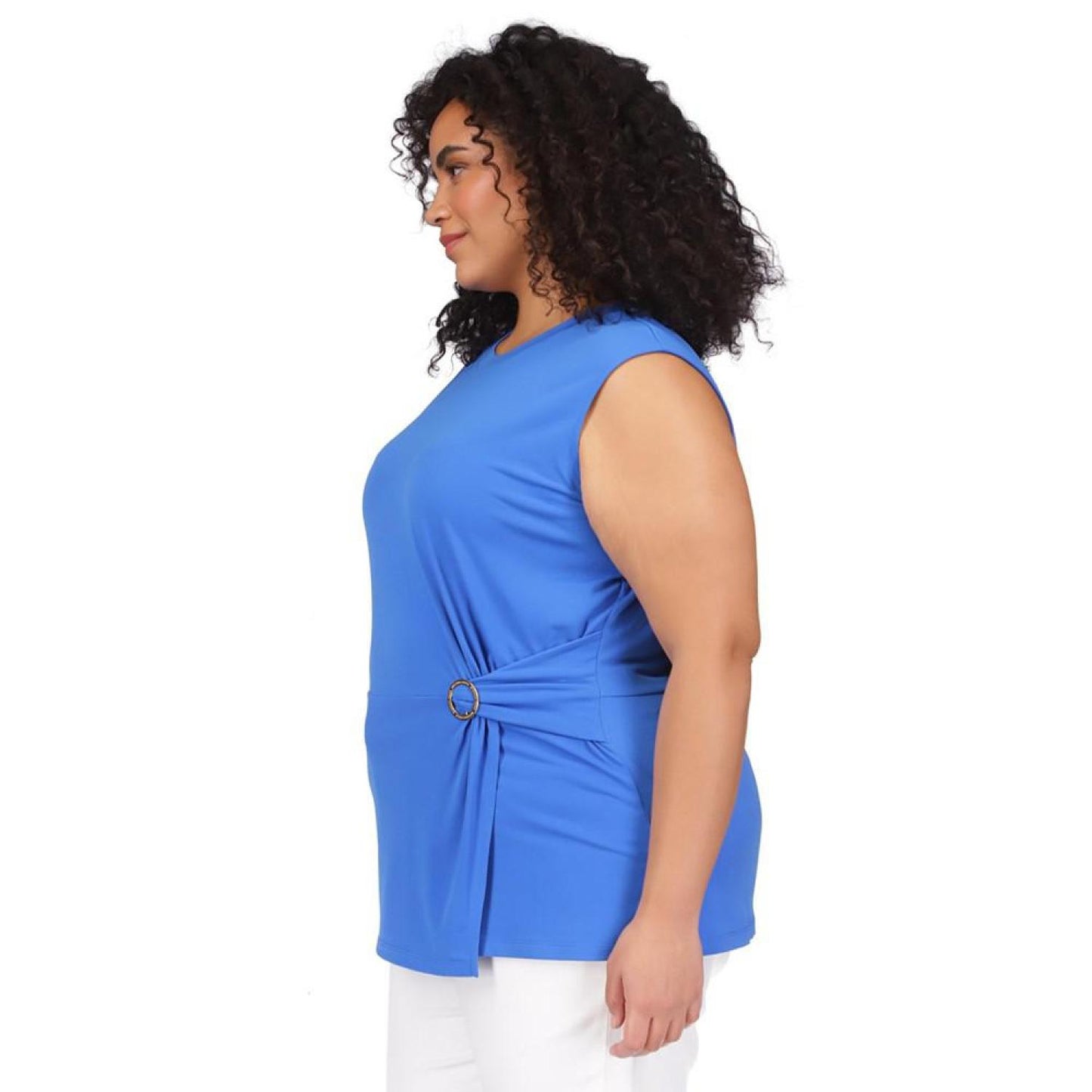 Plus Size Ring Twist Sleeveless Top