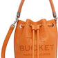 Orange 'The Leather Bucket' Bag