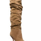 Women's Luna Suede Slouchy Stacked Knee High Heel Boots