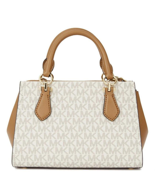 Michael Kors Logo Plaque Monogram Printed Small Crossbody Bag