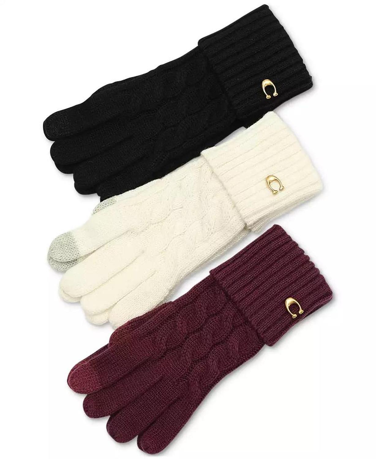 Cable Knit Touchscreen Gloves