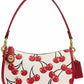 Swinger Cherry Print Leather Shoulder Bag