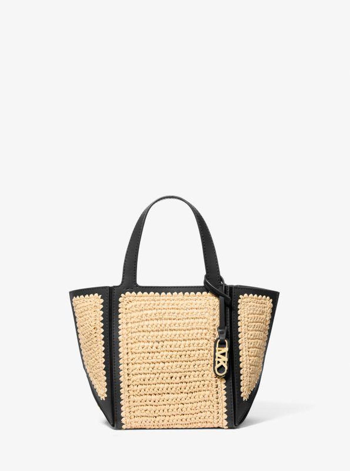 Jordi Small Hand-Crocheted and Leather Tote Bag