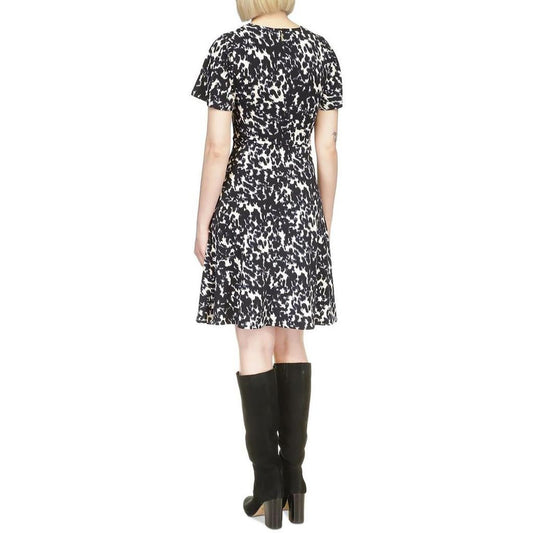 Womens Printed Polyester Fit & Flare Dress