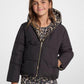 Reversible Leopard Logo Puffer Jacket