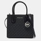 Black Signature Coated Canvas And Leather Small Mercer Tote