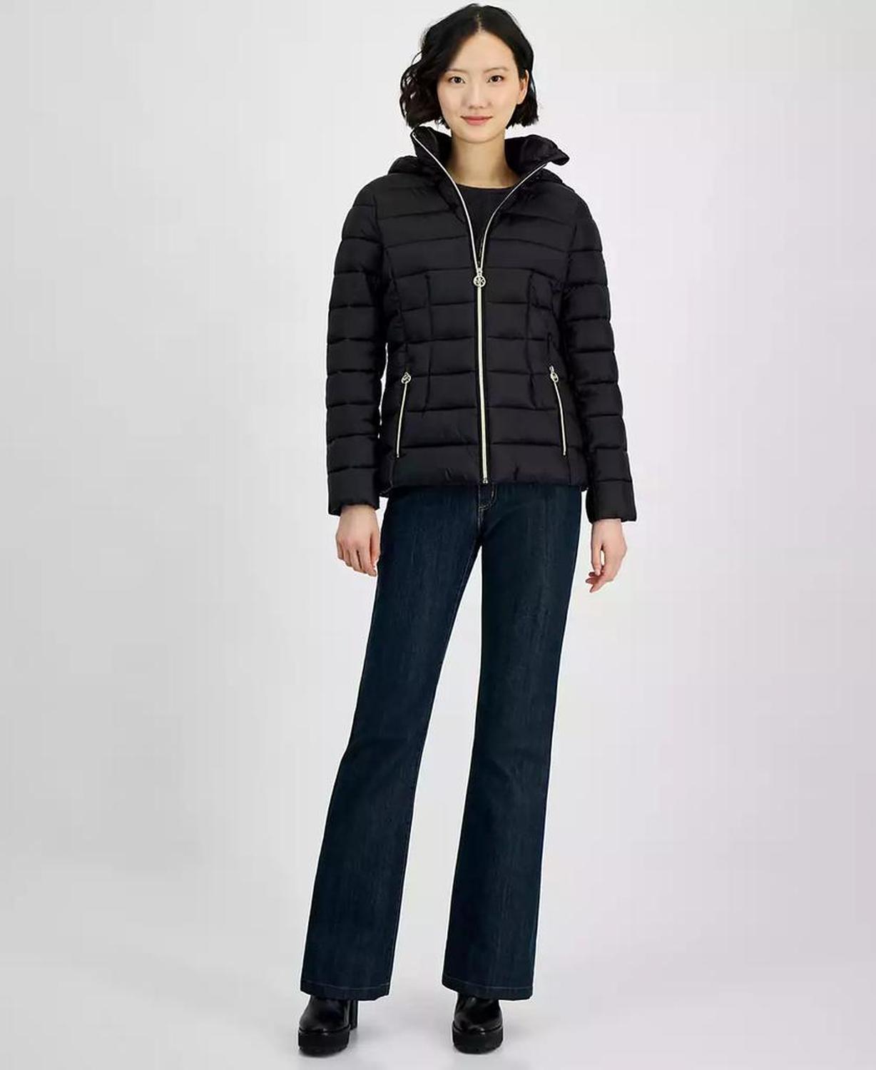 Women's Hooded Zip Packable Down Puffer Coat