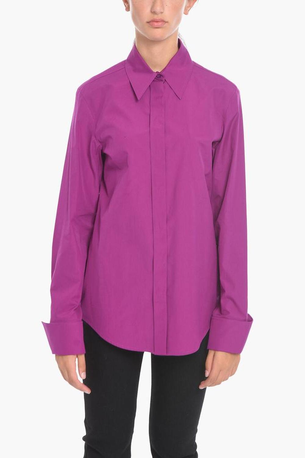 Sportmax Popeline Shirt with Hidden Placket