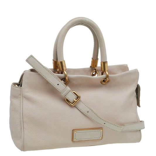 Marc By Marc Jacobs Cream Leather Small Too Hot To Handle Tote