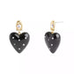 Faux Stone Vintage Charms Signature Puffy Heart Drop Earrings