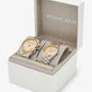 Lennox His and Hers Pavé Two-Tone Watch Set