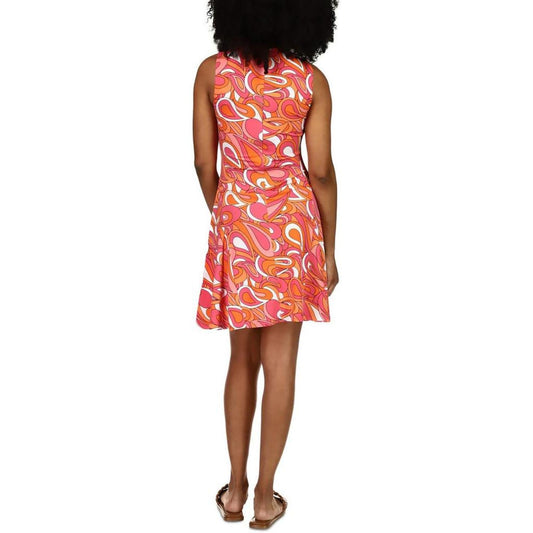 Womens Mini Printed Halter Dress