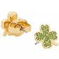 Lucky Charm Gold-Tone Pavé Crystal Clover Stud Earrings