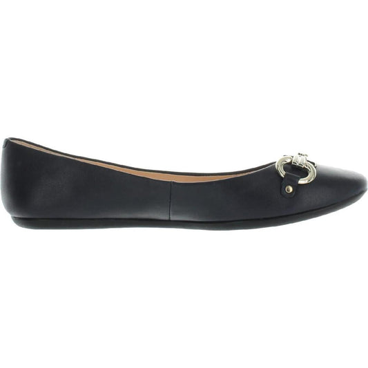 Womens Leather Slip On Ballet Flats