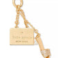 Gold-Tone Imitation Pearl, Logo & Shoe Charm Drop Earrings