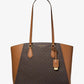 Taryn Large Signature Logo and Leather Tote Bag