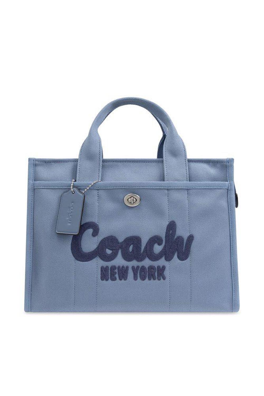 Coach Logo Flocked Tote Bag